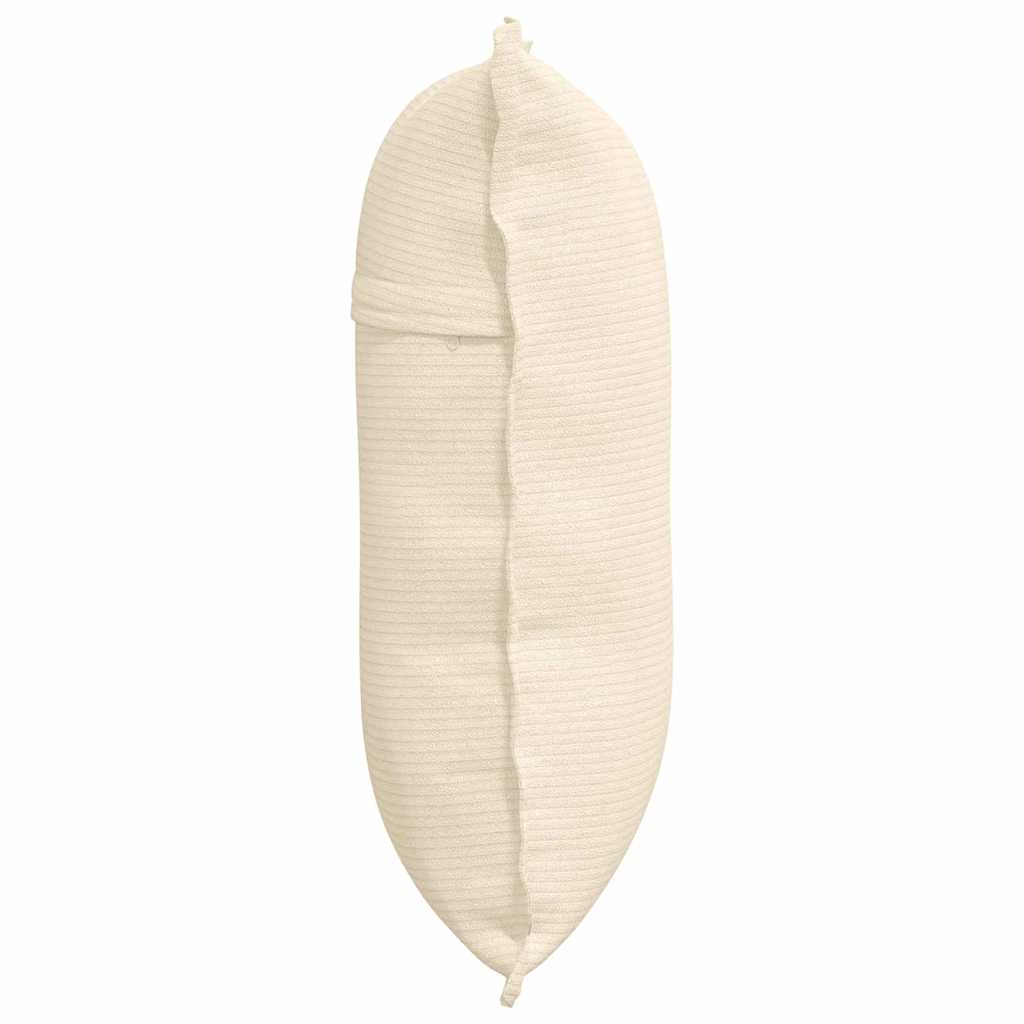 Cuscino per Schiena Crema 60 x 50 cm Tessuto in Cords