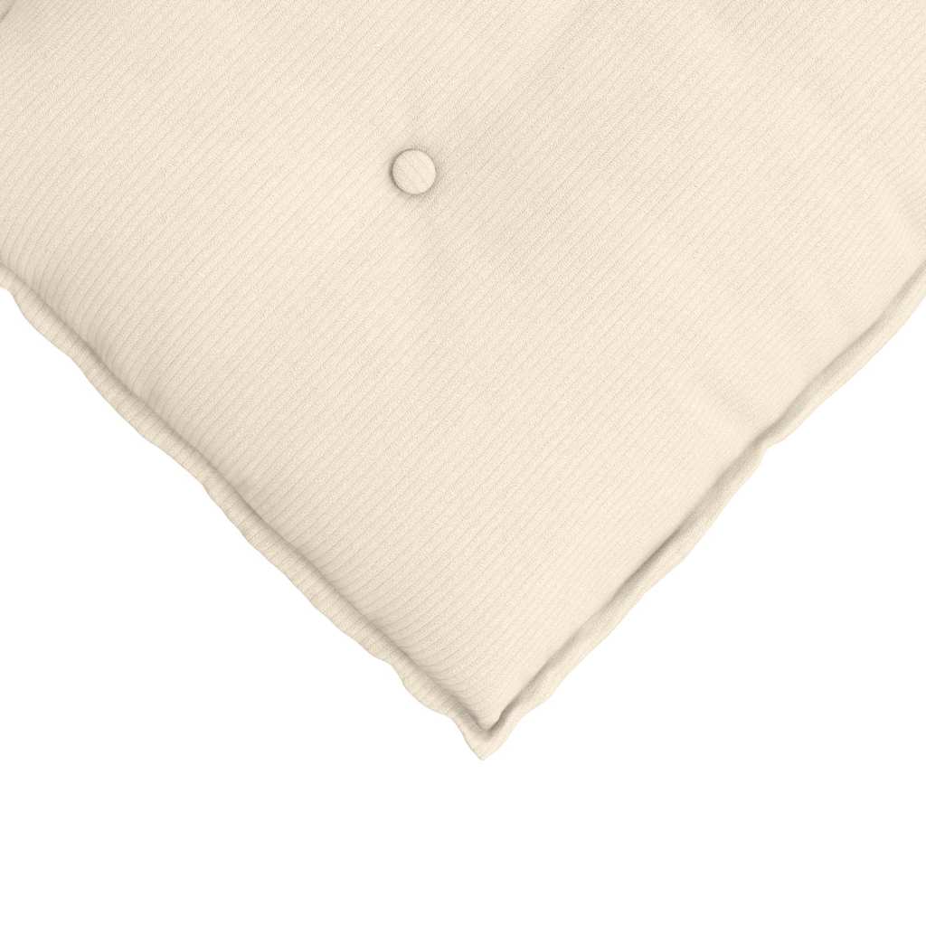 Cuscino per Schiena Crema 60 x 50 cm Tessuto in Cords