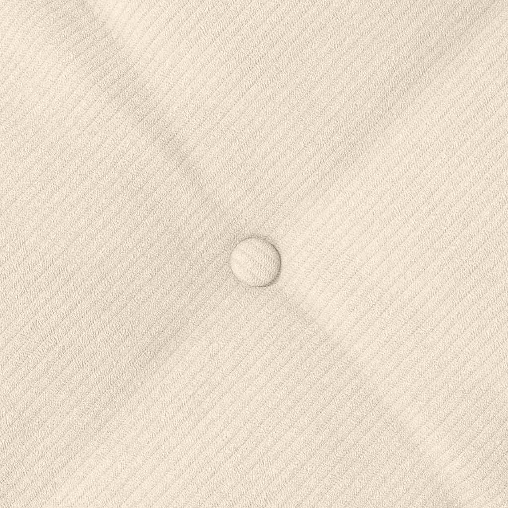 Cuscino per Schiena Crema 60 x 50 cm Tessuto in Cords