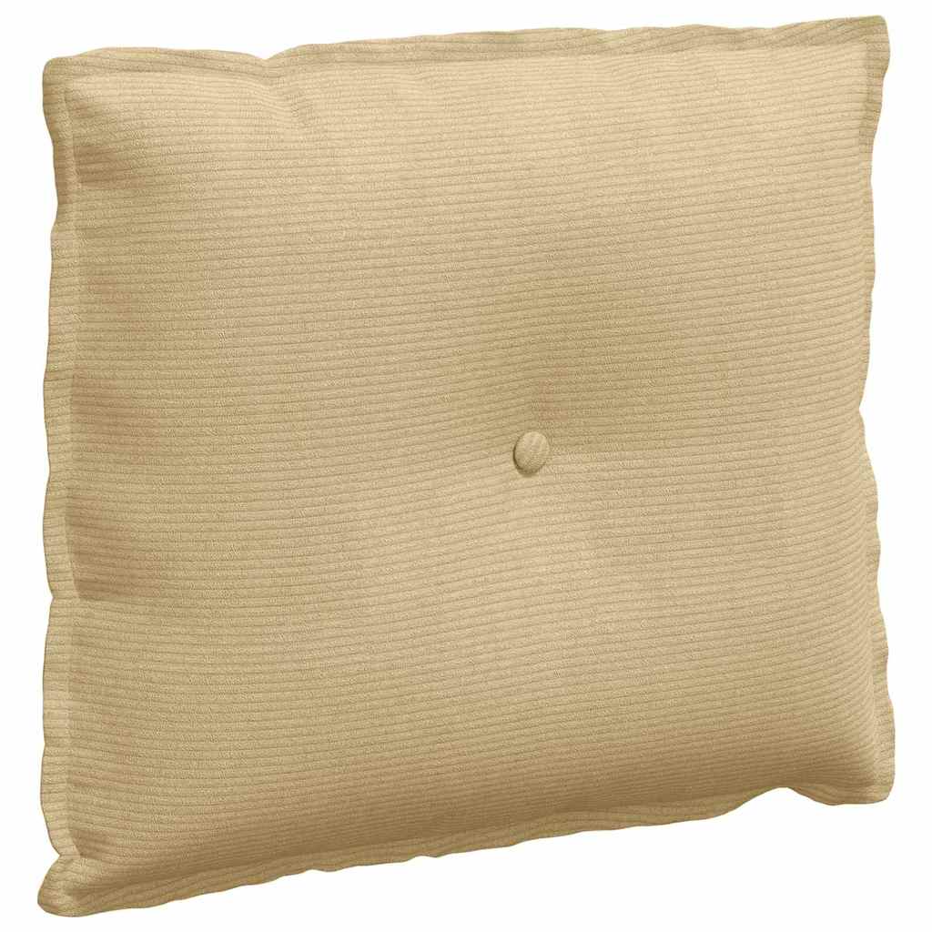 Cuscino per Schiena Grigio Verde 60 x 50 cm Tessuto in Cords