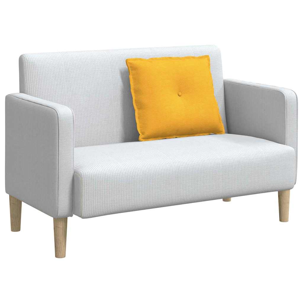 Cuscino per Schiena Giallo Chiaro 60 x 50 cm Tessuto in Cords