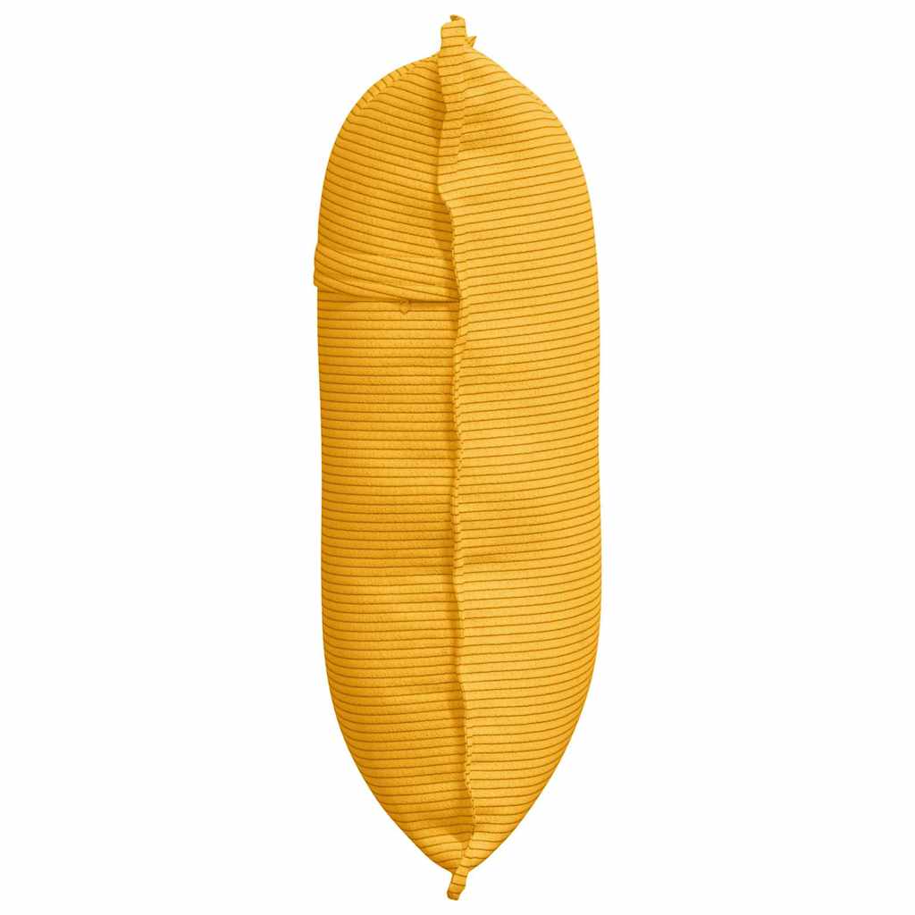Cuscino per Schiena Giallo Chiaro 60 x 50 cm Tessuto in Cords
