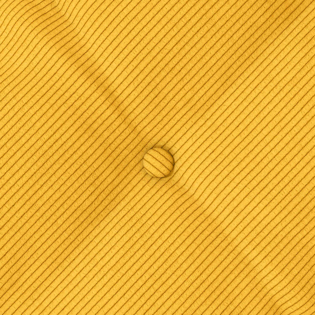Cuscino per Schiena Giallo Chiaro 60 x 50 cm Tessuto in Cords