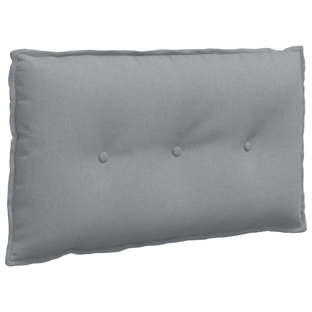 Cuscino per Schiena Grigio chiaro 80 x 19 x 50 cm Tessuto