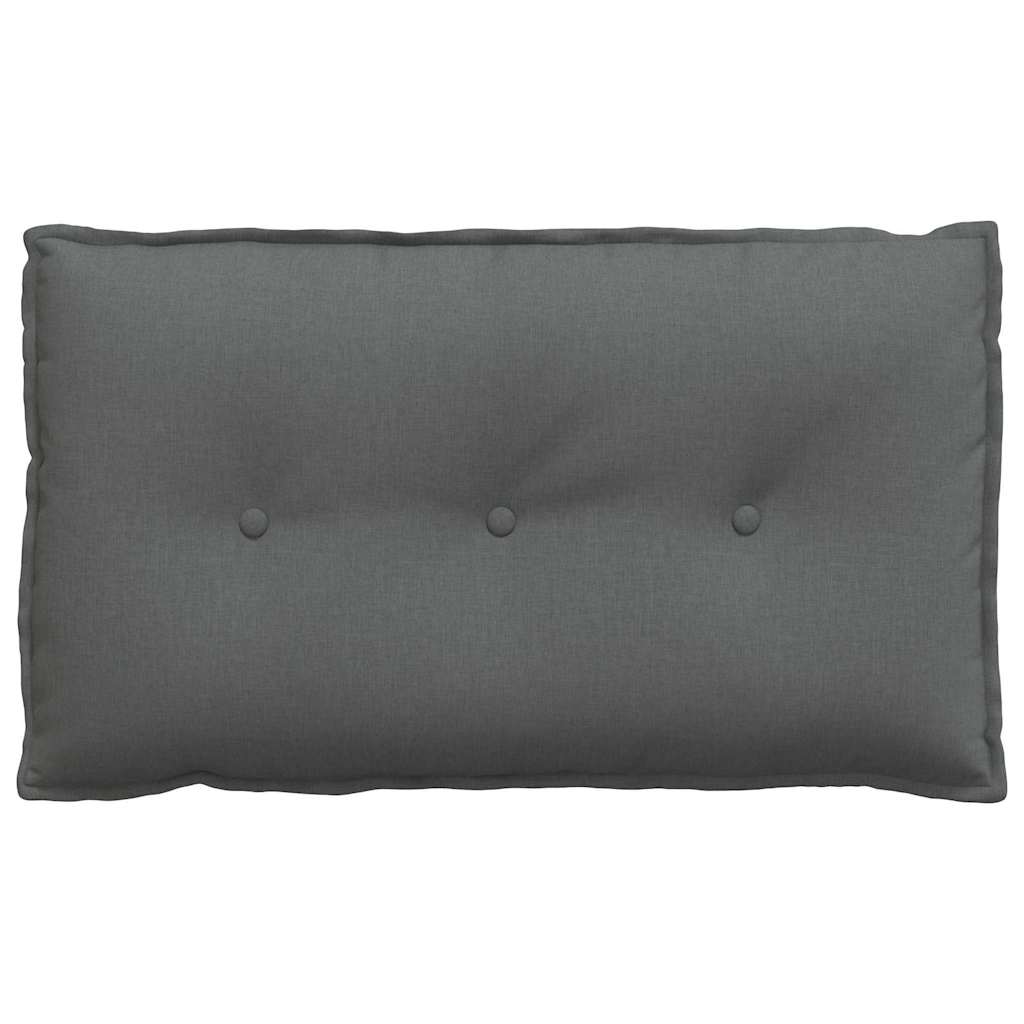 Cuscino per Schiena Grigio scuro 80 x 19 x 50 cm Tessuto