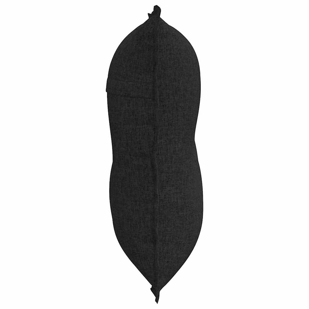 Cuscino per Schiena Nero 80 x 19 x 50 cm Tessuto