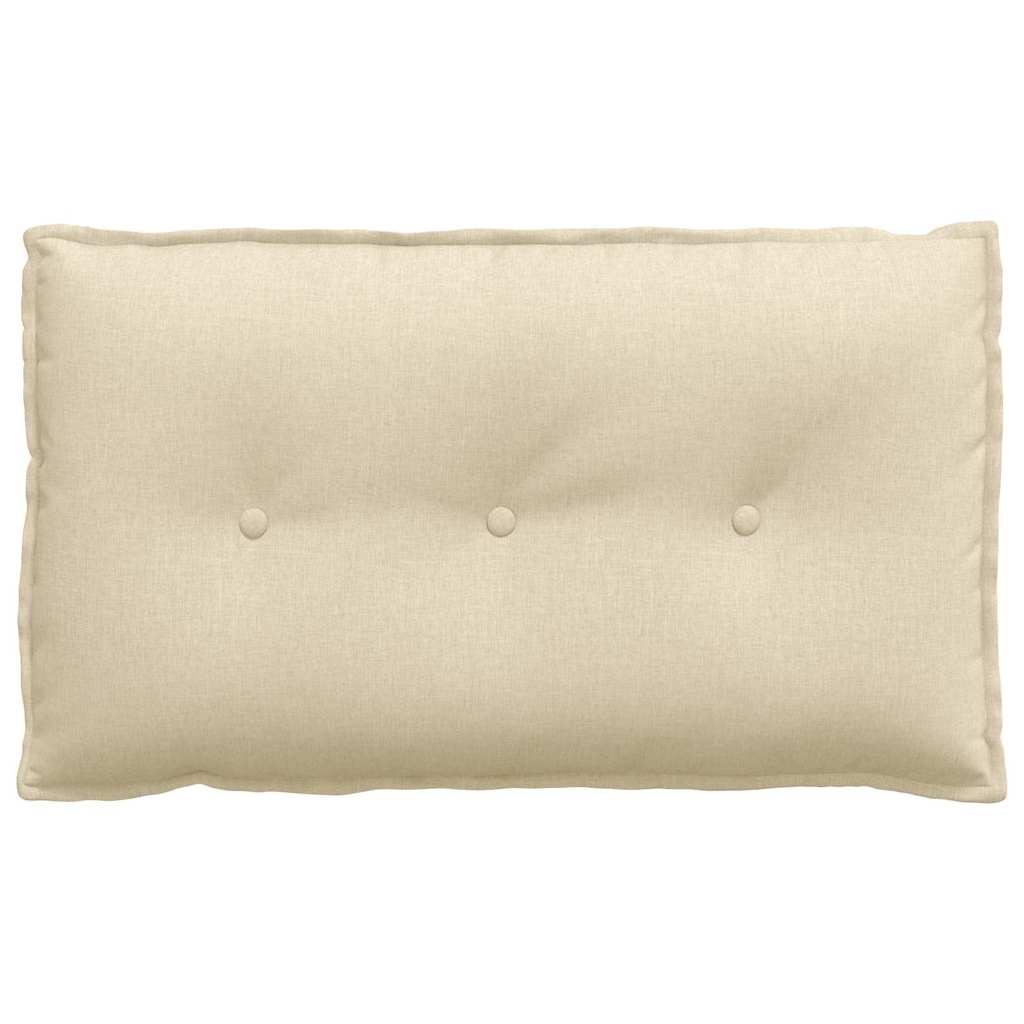 Cuscino per Schiena Crema 80 x 19 x 50 cm Tessuto