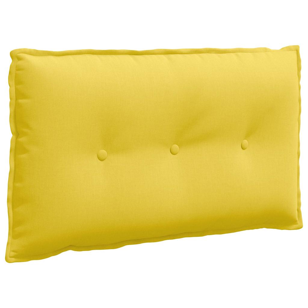 Cuscino per Schiena Giallo Chiaro 80 x 19 x 50 cm Tessuto