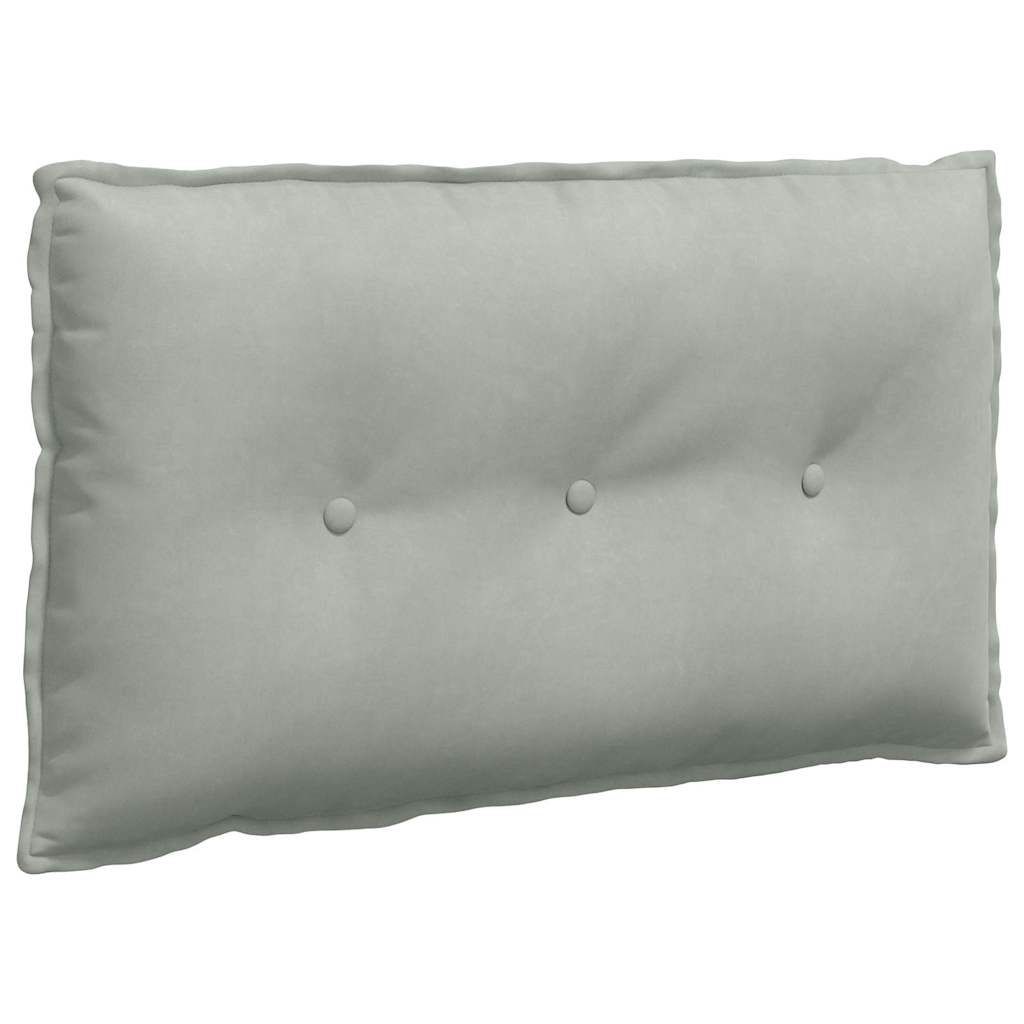 Cuscino per Schiena Grigio Chiaro 80 x 50 cm Tessuto in Cords