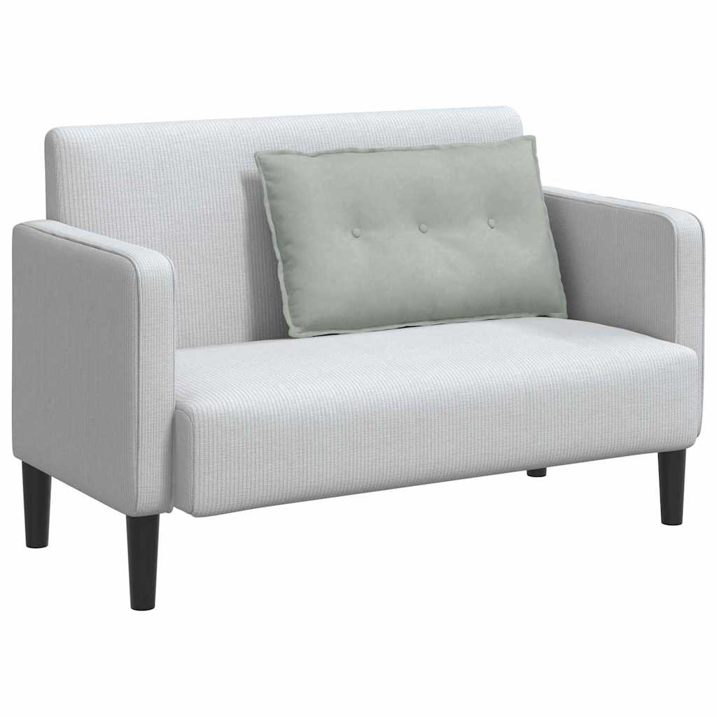 Cuscino per Schiena Grigio Chiaro 80 x 50 cm Tessuto in Cords