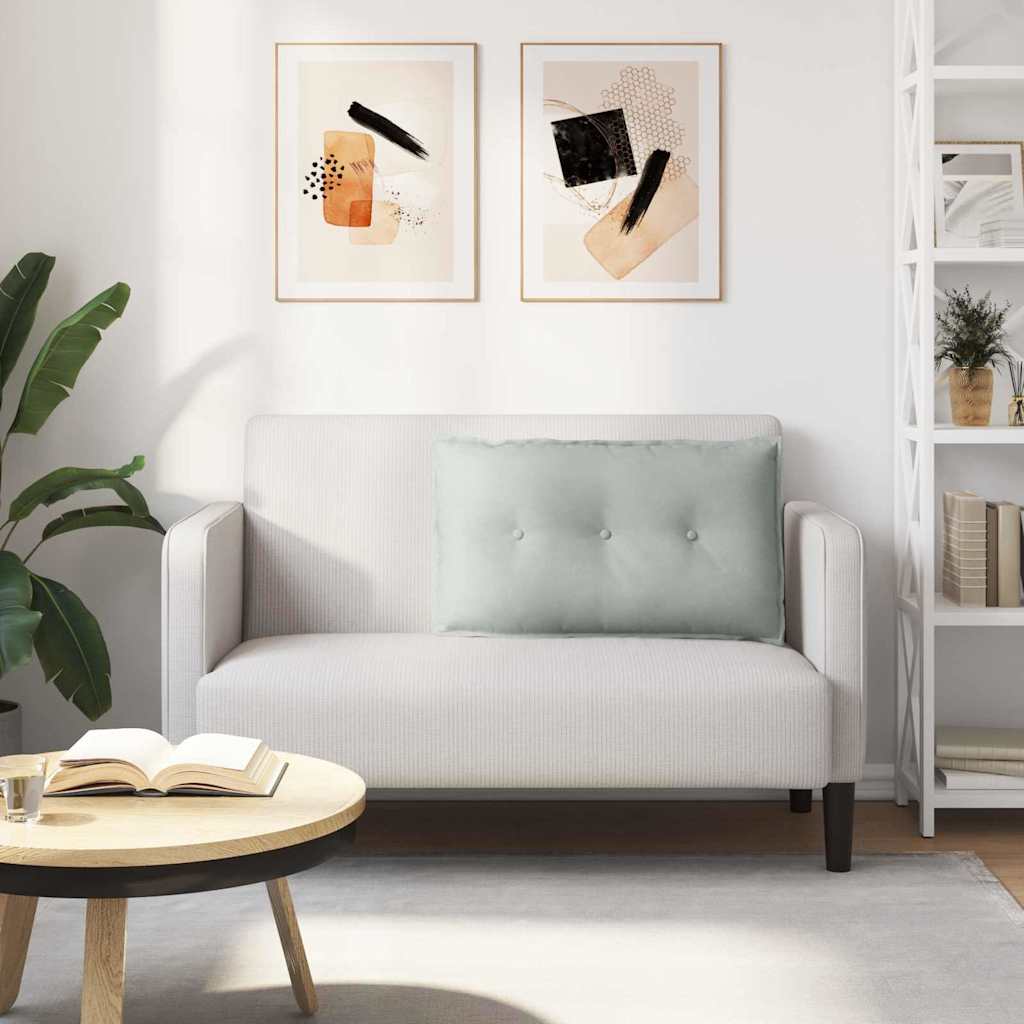 Cuscino per Schiena Grigio Chiaro 80 x 50 cm Tessuto in Cords