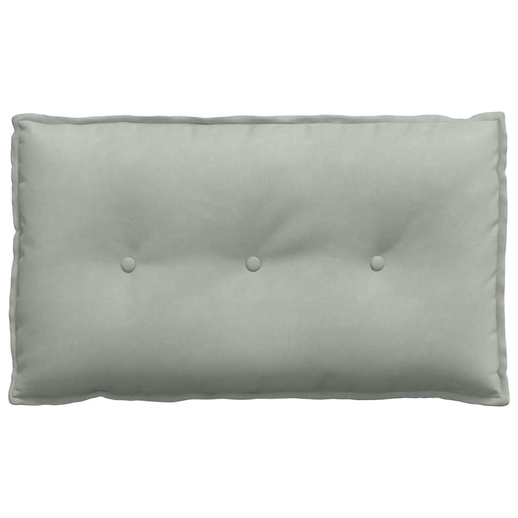 Cuscino per Schiena Grigio Chiaro 80 x 50 cm Tessuto in Cords