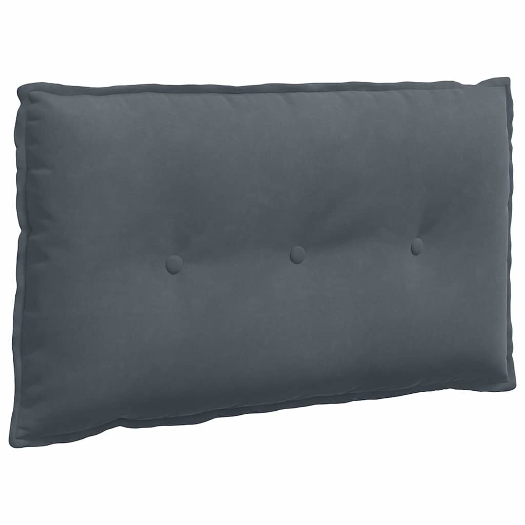 Cuscino per Schiena Grigio Scuro 80 x 50 cm Tessuto in Cords