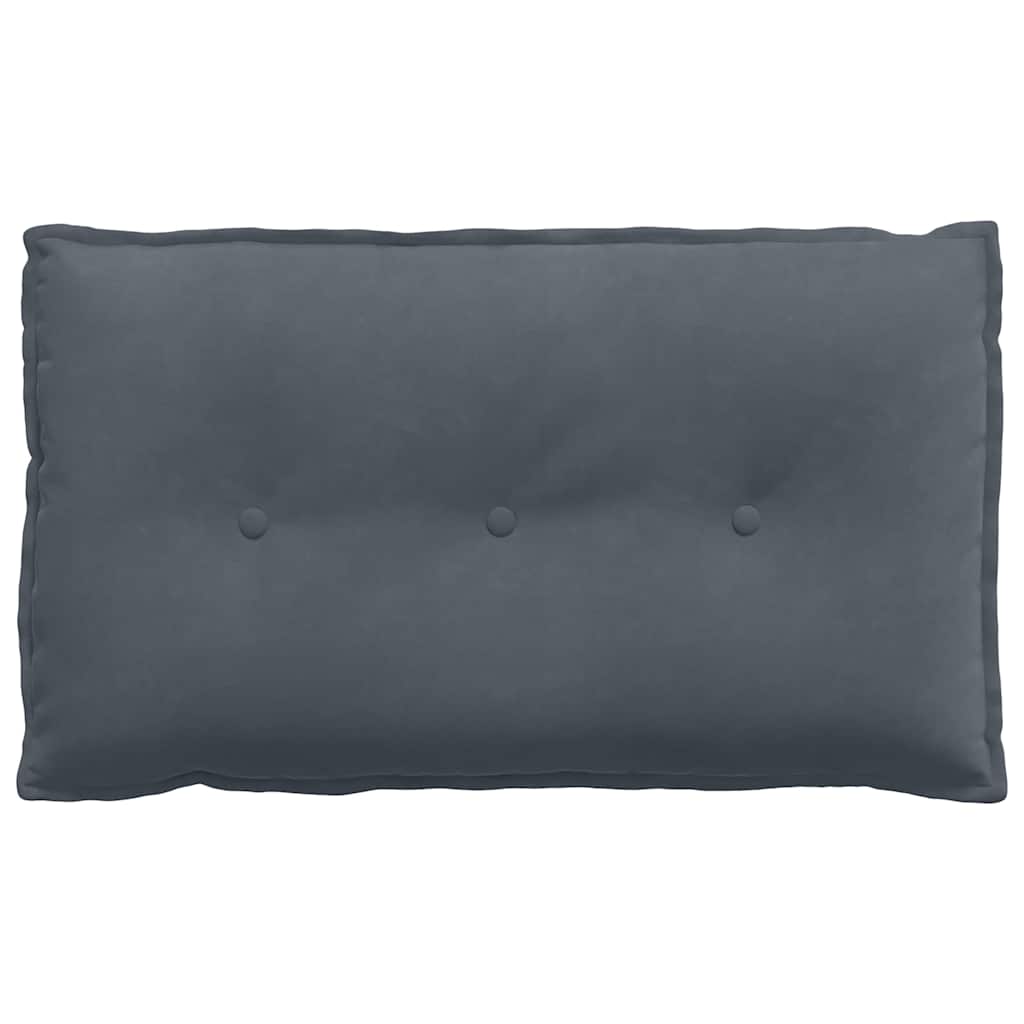 Cuscino per Schiena Grigio Scuro 80 x 50 cm Tessuto in Cords