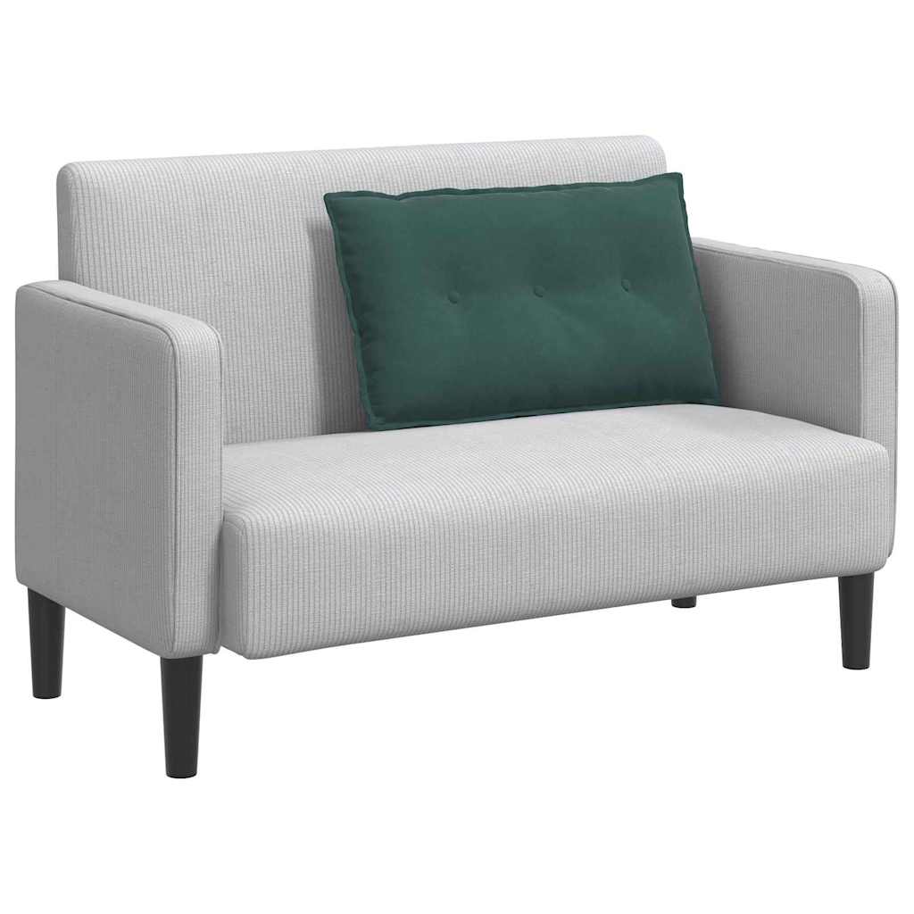 Cuscino per Schiena Verde Scuro 80 x 50 cm Tessuto in Cords
