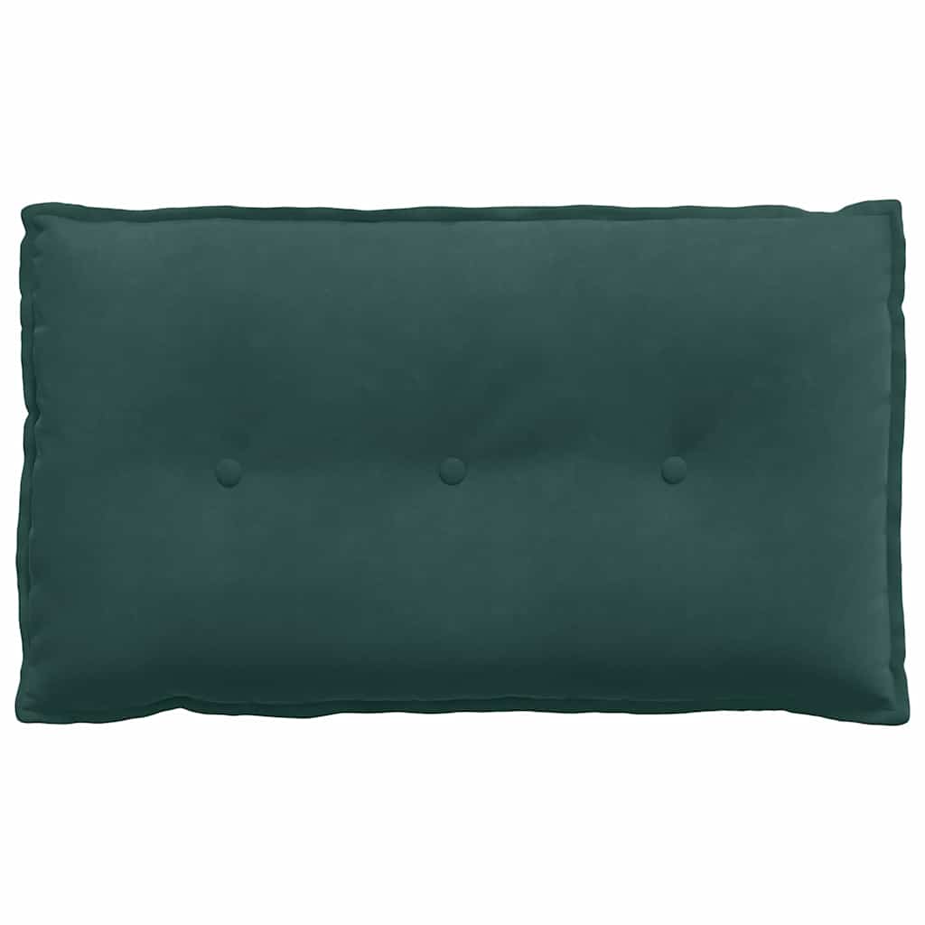 Cuscino per Schiena Verde Scuro 80 x 50 cm Tessuto in Cords