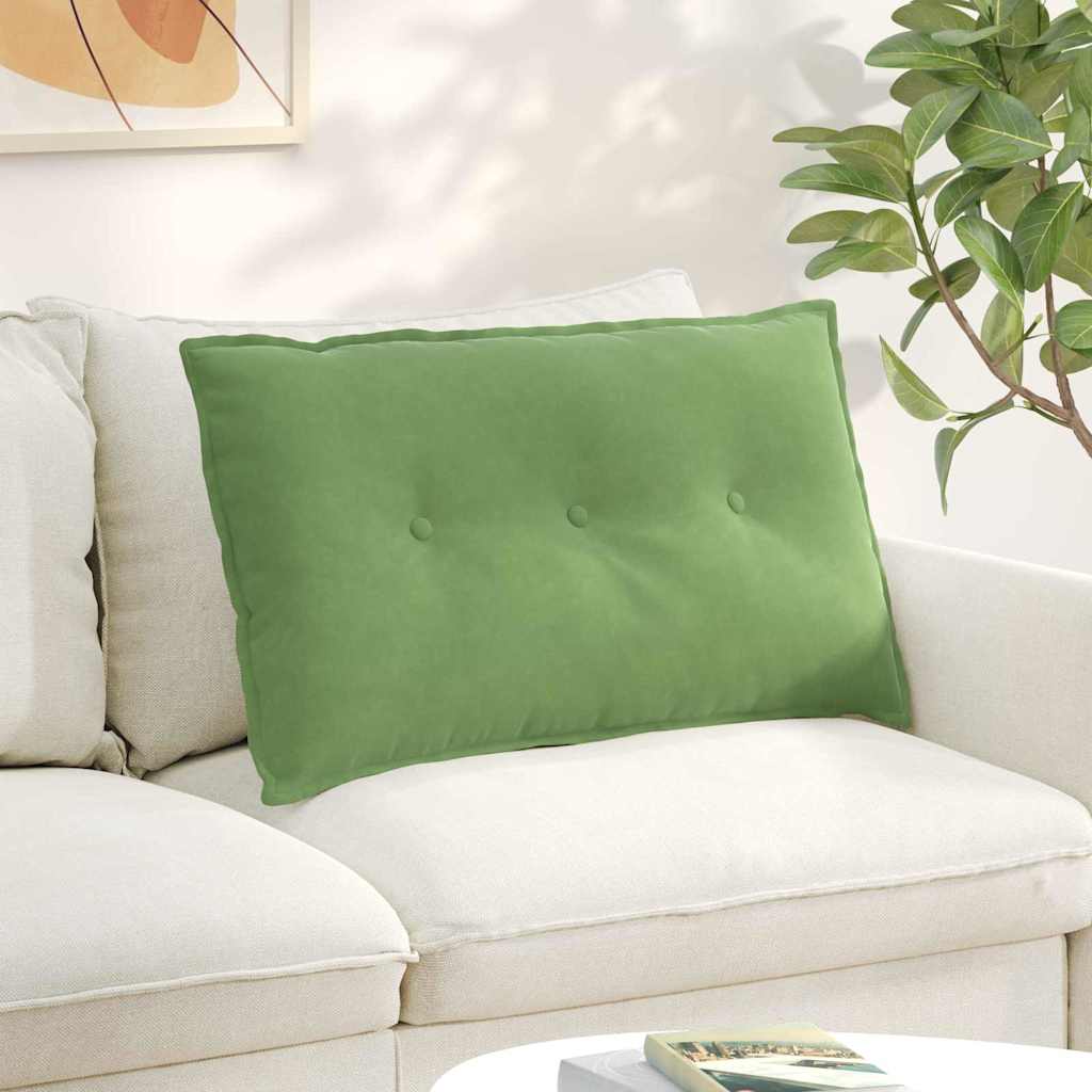 Cuscino per Schiena Verde chiaro 80 x 50 cm Tessuto in Cords