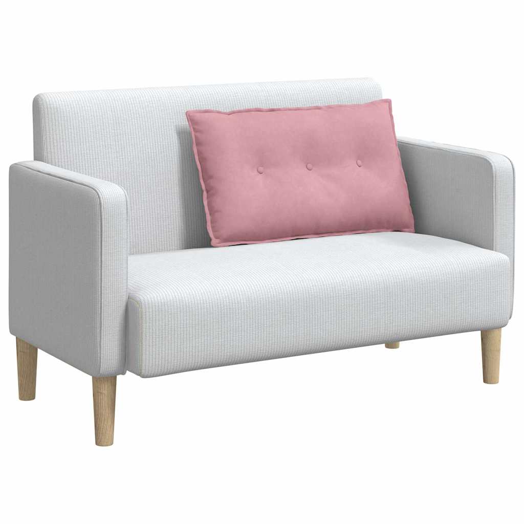 Cuscino per Schiena Rosa 80 x 50 cm Tessuto in Cords