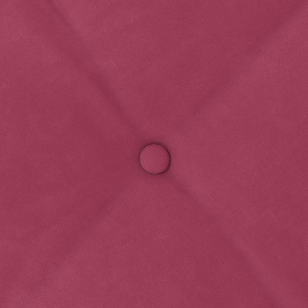 Cuscino per Schiena Rosso Vino 80 x 50 cm Tessuto in Cords