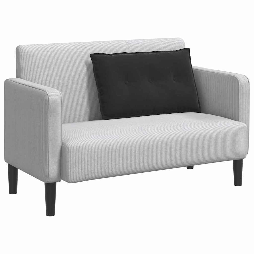Cuscino per Schiena Nero 80 x 50 cm Tessuto in Cords