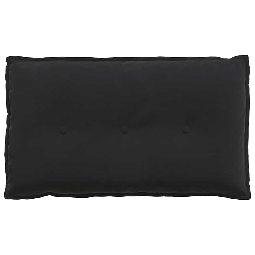 Cuscino per Schiena Nero 80 x 50 cm Tessuto in Cords