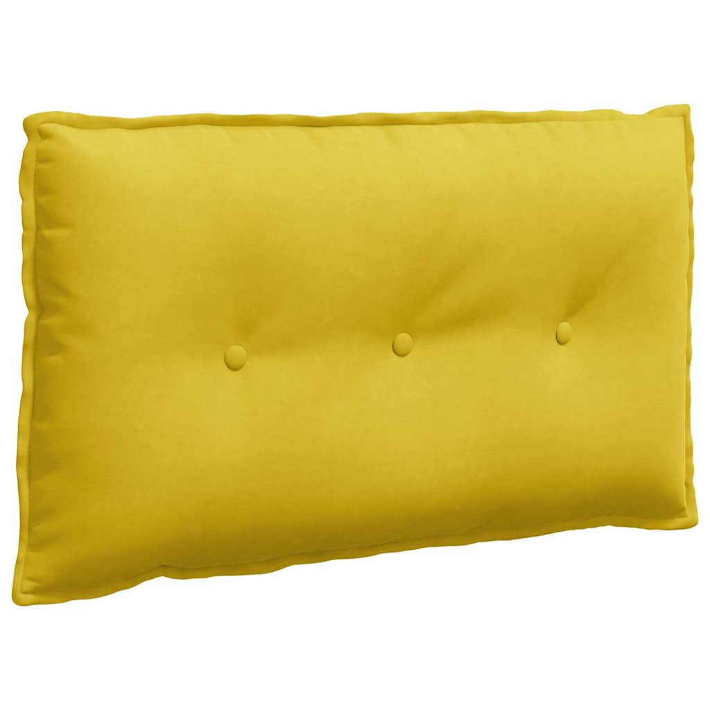 Cuscino per Schiena Giallo 80 x 50 cm Tessuto in Cords