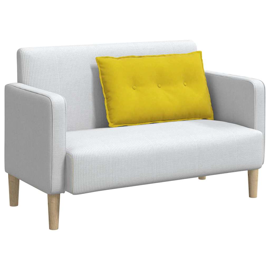 Cuscino per Schiena Giallo 80 x 50 cm Tessuto in Cords