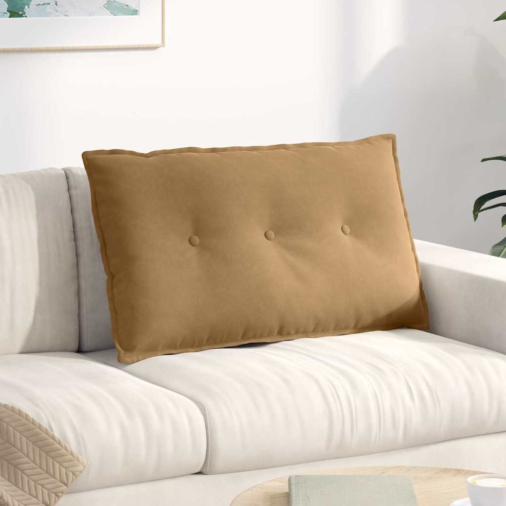Cuscino per Schiena Marrone 80 x 50 cm Tessuto in Cords