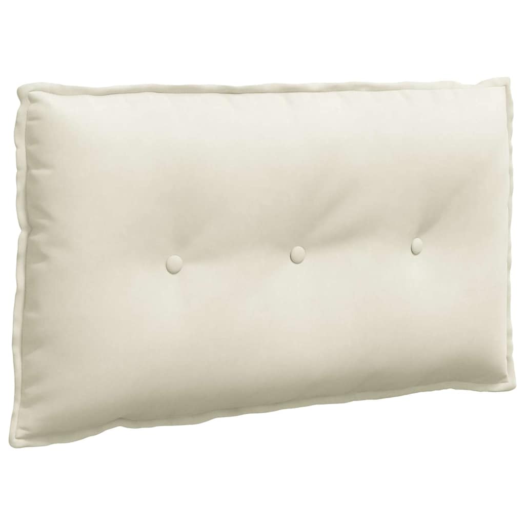Cuscino per Schiena Crema 80 x 50 cm Tessuto in Cords