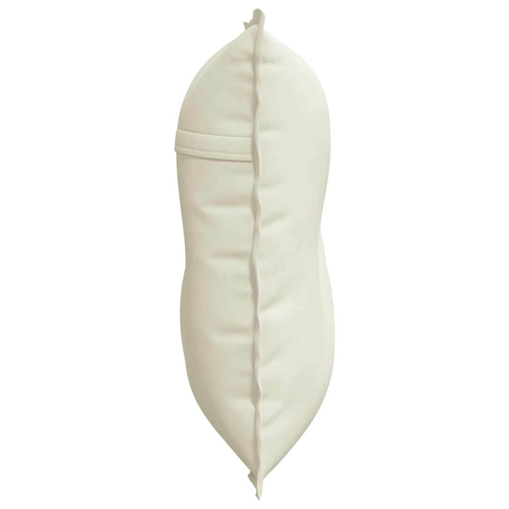 Cuscino per Schiena Crema 80 x 50 cm Tessuto in Cords