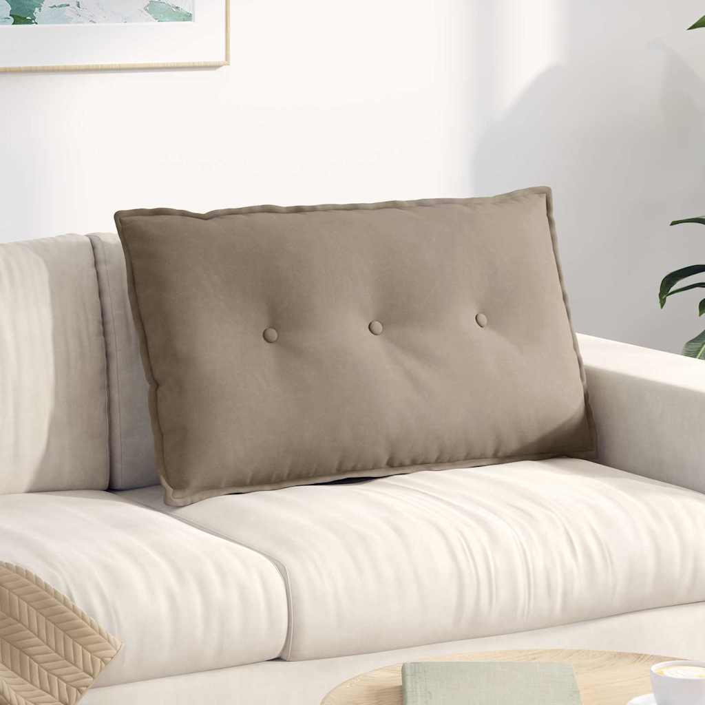 Cuscino per Schiena Tortora 80 x 50 cm Tessuto in Microfibra