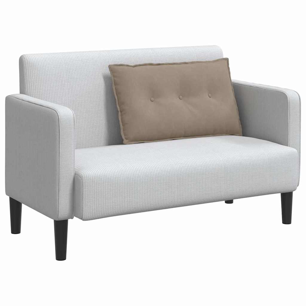 Cuscino per Schiena Tortora 80 x 50 cm Tessuto in Microfibra