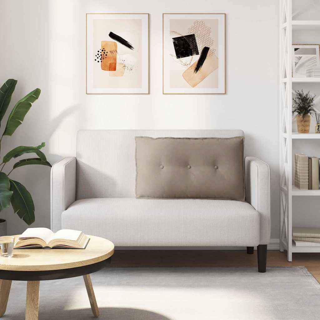 Cuscino per Schiena Tortora 80 x 50 cm Tessuto in Microfibra