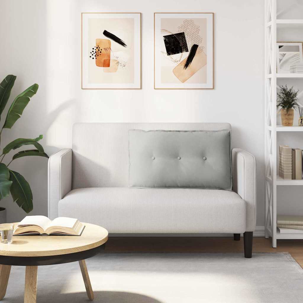 Cuscino per Schiena Grigio Chiaro 80 x 50 cm