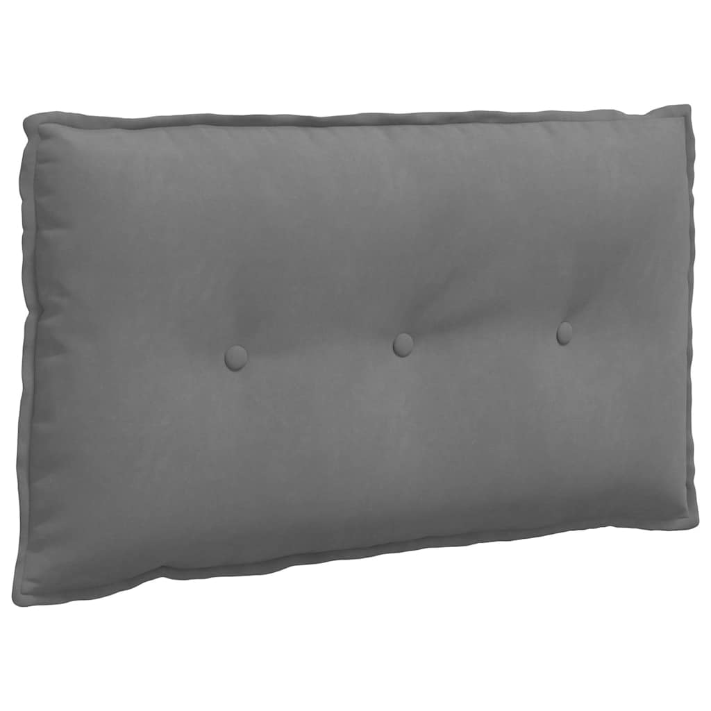 Cuscino per Schiena Grigio Scuro 80 x 50 cm