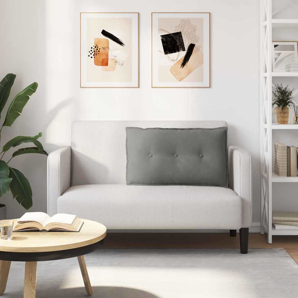 Cuscino per Schiena Grigio Scuro 80 x 50 cm