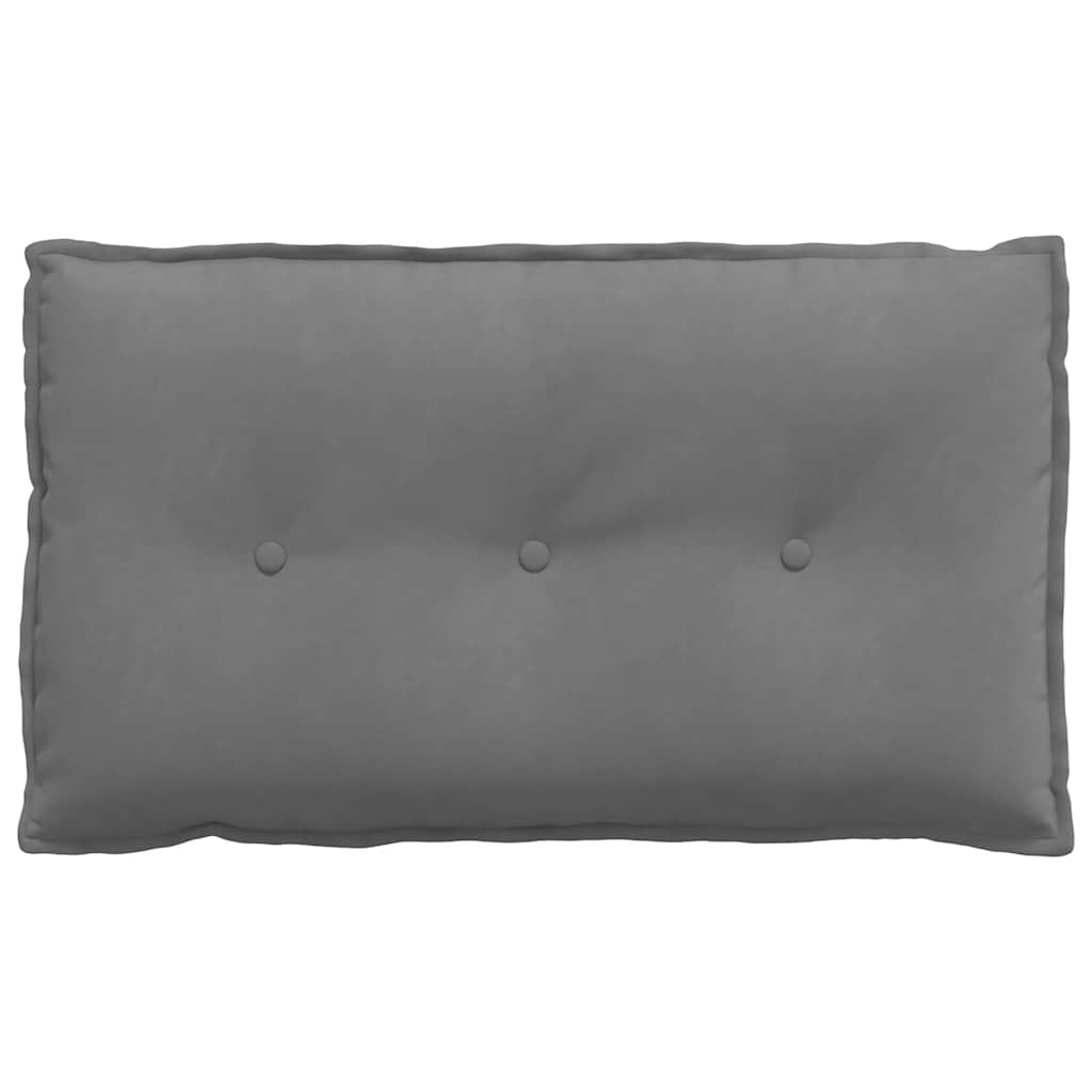 Cuscino per Schiena Grigio Scuro 80 x 50 cm