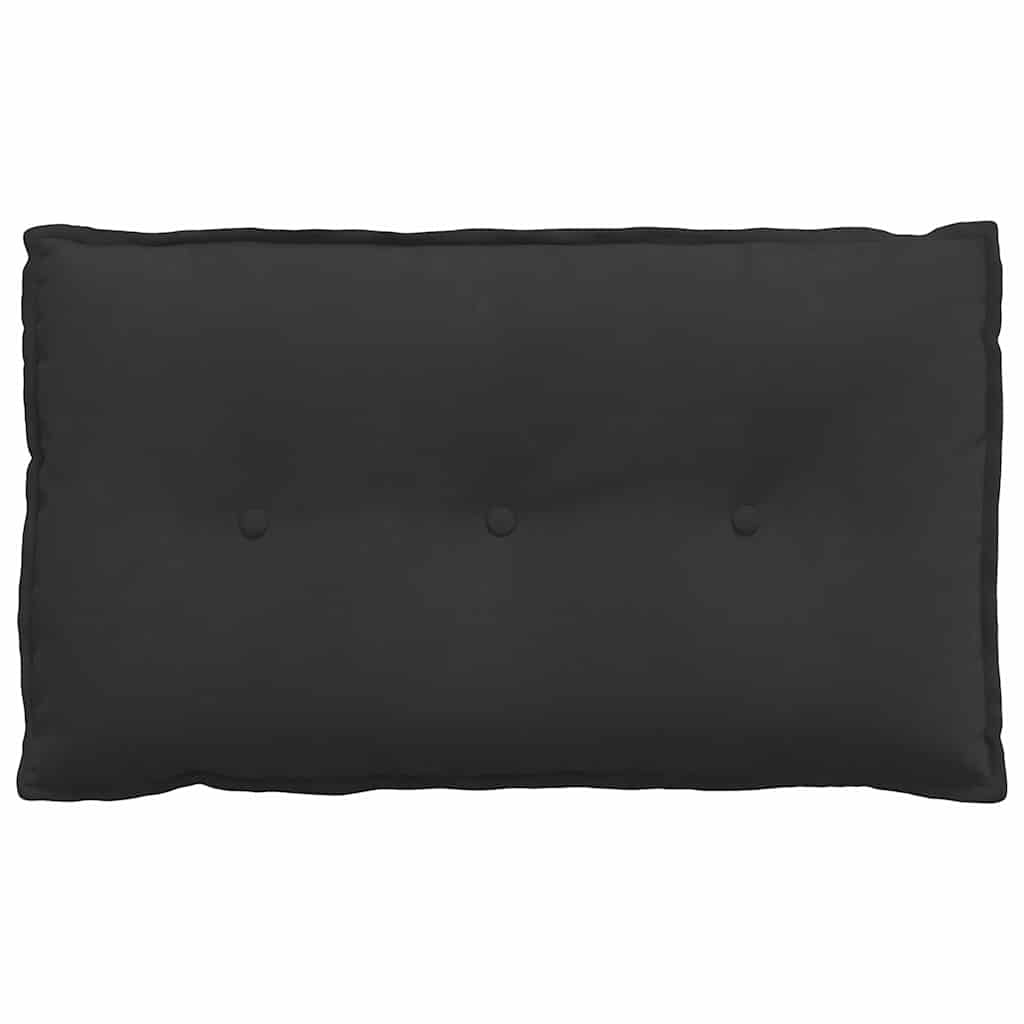 Cuscino per Schiena Nero 80 x 50 cm Tessuto in Microfibra