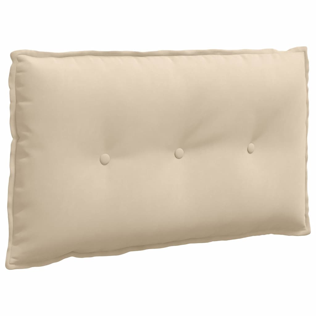 Cuscino per Schiena Crema 80 x 50 cm Tessuto in Microfibra