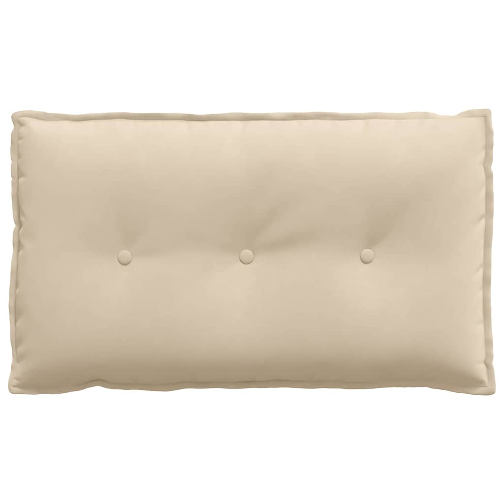 Cuscino per Schiena Crema 80 x 50 cm Tessuto in Microfibra