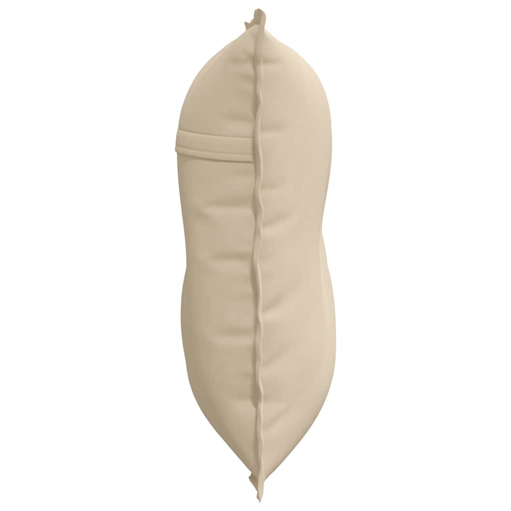 Cuscino per Schiena Crema 80 x 50 cm Tessuto in Microfibra