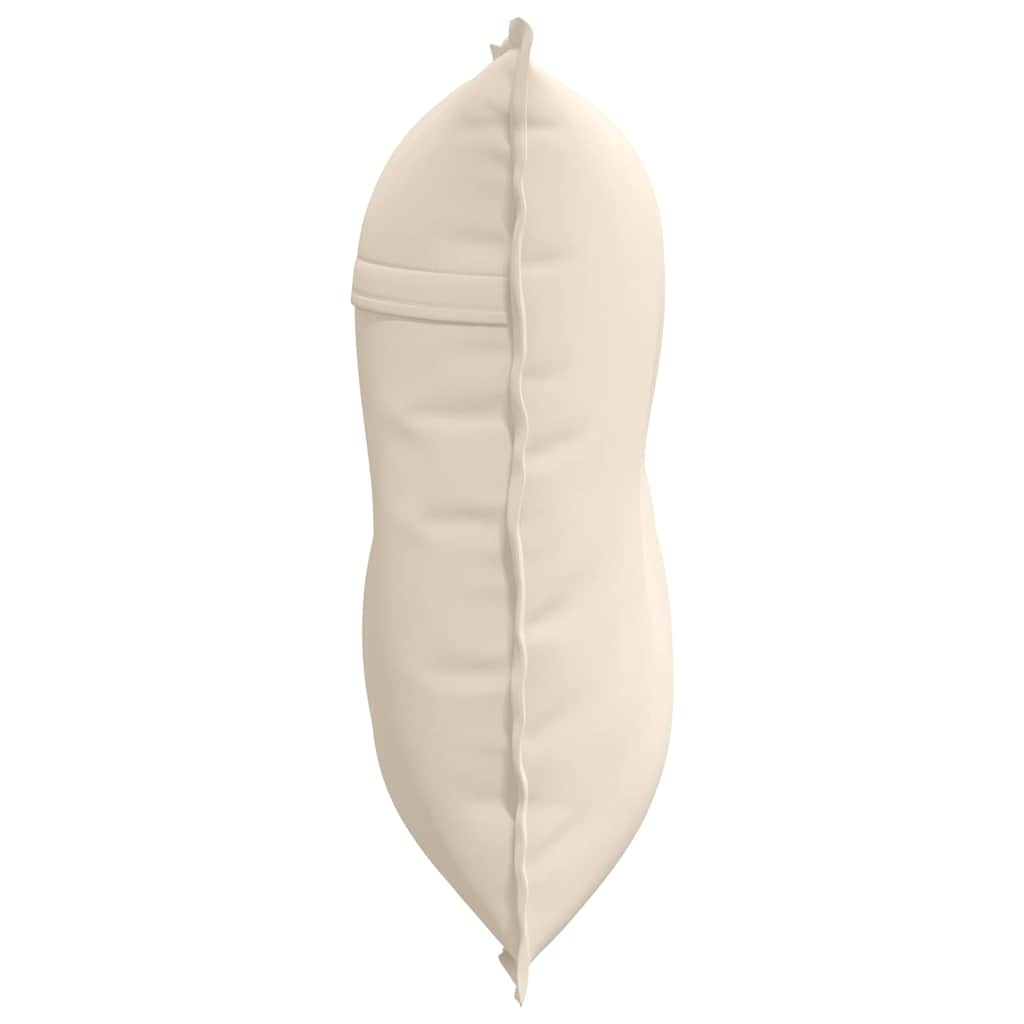 Cuscino per Schiena Beige 80 x 50 cm Tessuto in Microfibra