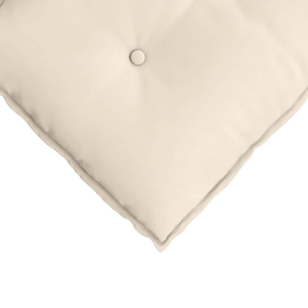 Cuscino per Schiena Beige 80 x 50 cm Tessuto in Microfibra