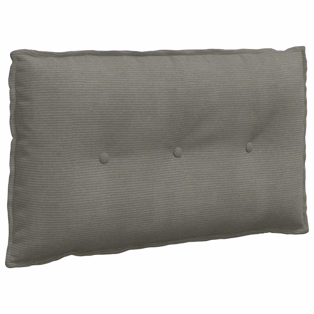 Cuscino per Schiena Grigio Chiaro 80 x 50 cm Tessuto in Cords