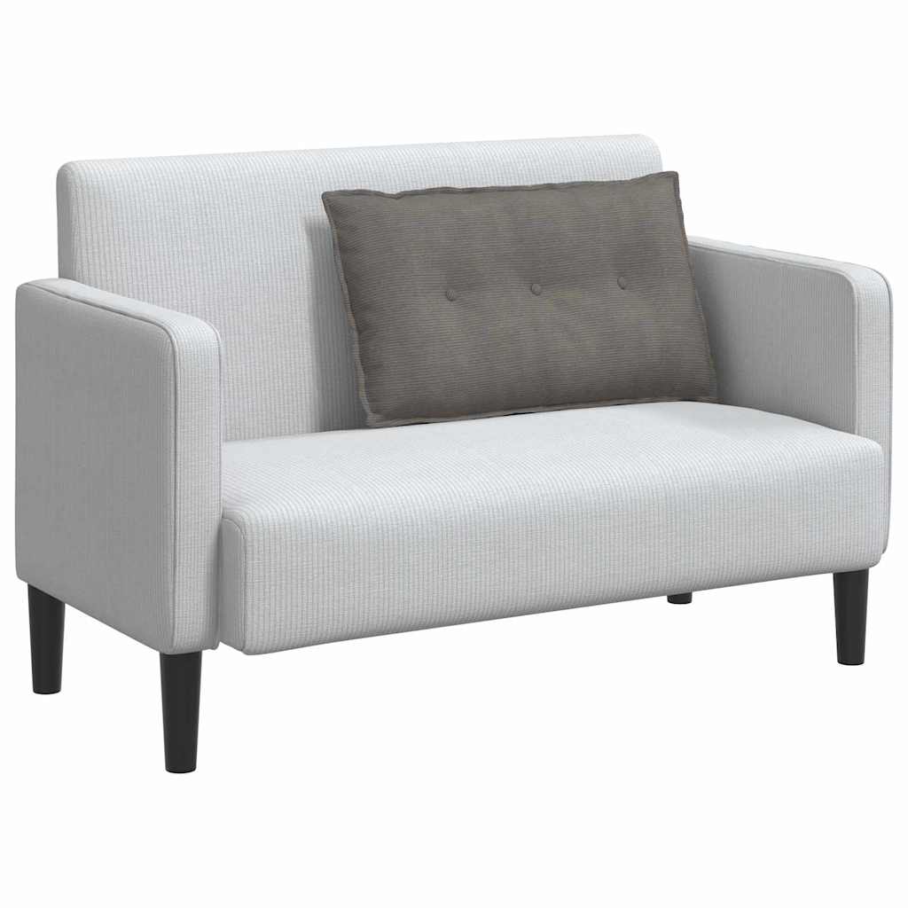 Cuscino per Schiena Grigio Chiaro 80 x 50 cm Tessuto in Cords