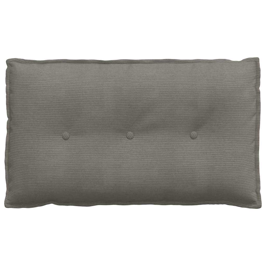 Cuscino per Schiena Grigio Chiaro 80 x 50 cm Tessuto in Cords