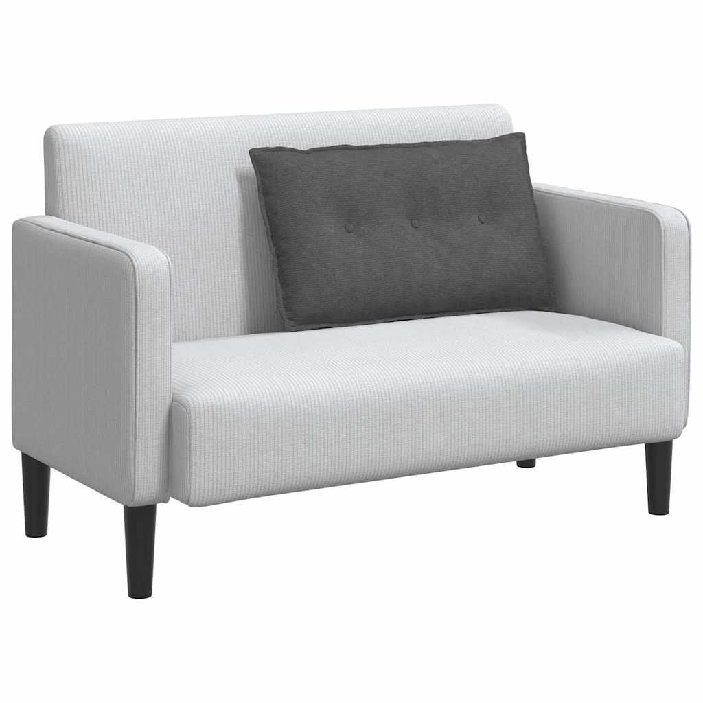 Cuscino per Schiena Grigio Scuro 80 x 50 cm Tessuto in Cords