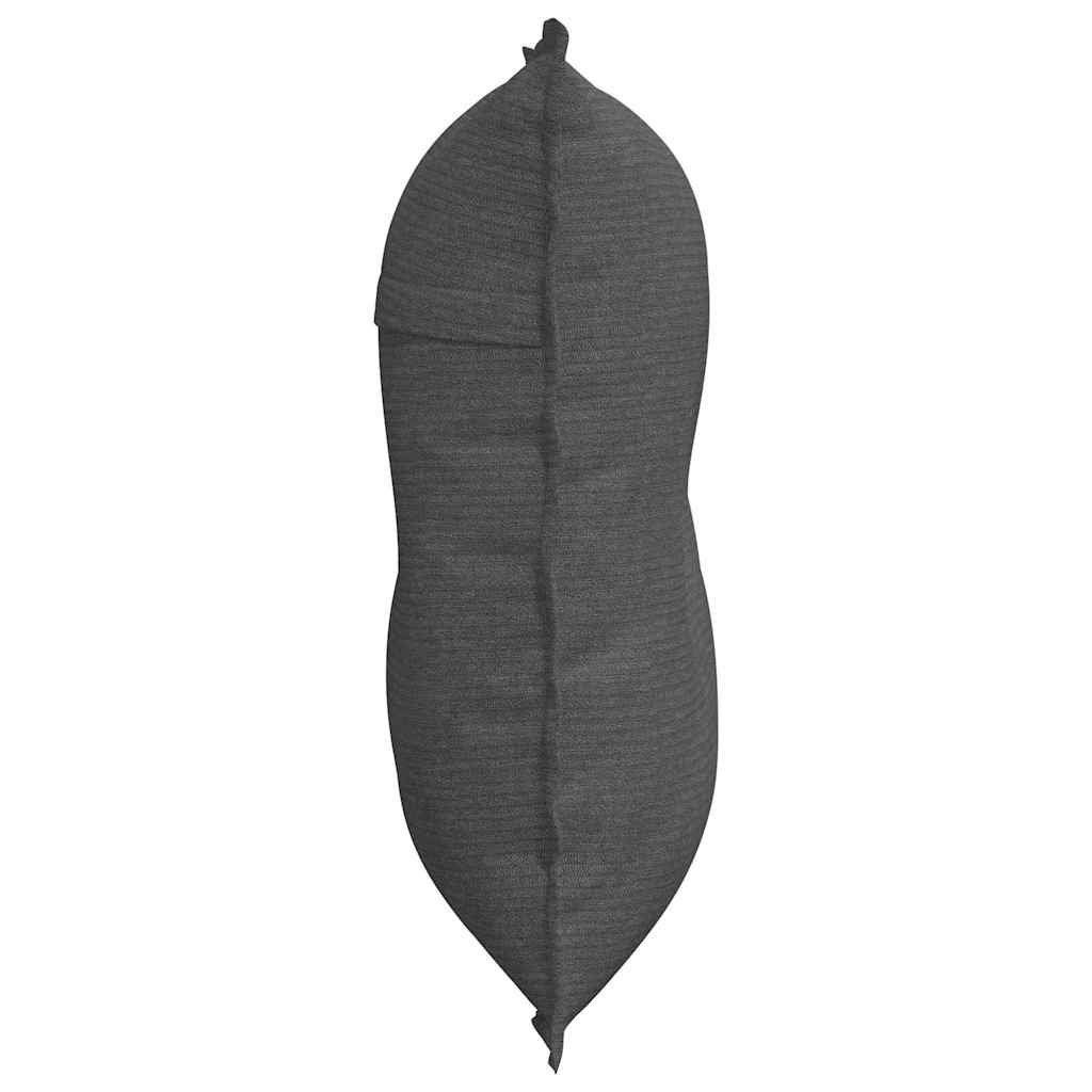 Cuscino per Schiena Grigio Scuro 80 x 50 cm Tessuto in Cords