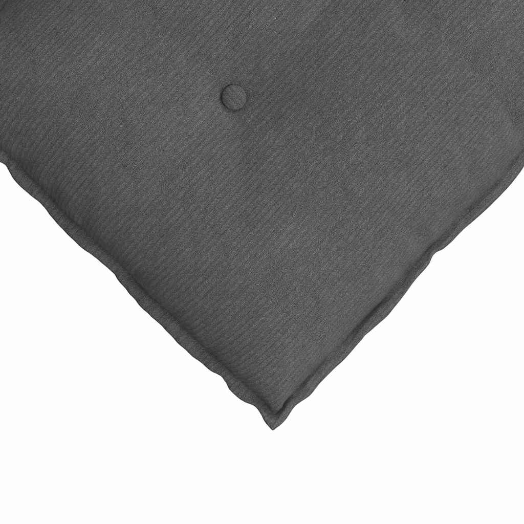 Cuscino per Schiena Grigio Scuro 80 x 50 cm Tessuto in Cords