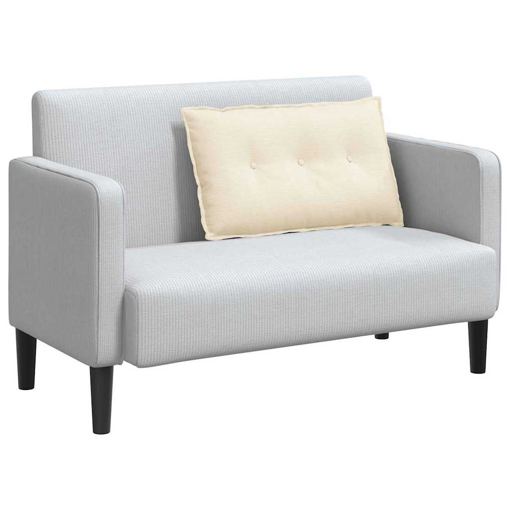 Cuscino per Schiena Crema 80 x 50 cm Tessuto in Cords